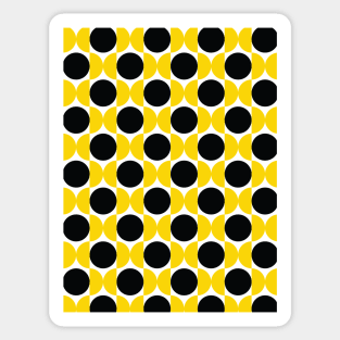 Black and Yellow Circle Seamless Pattern 007#001 Sticker